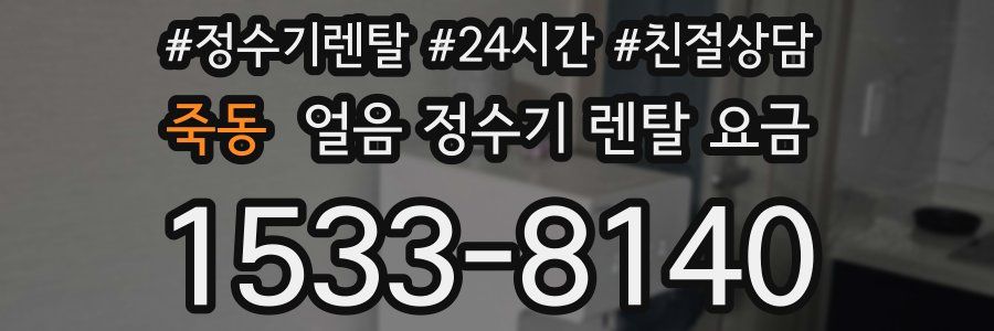 죽동 얼음 정수기 렌탈 요금