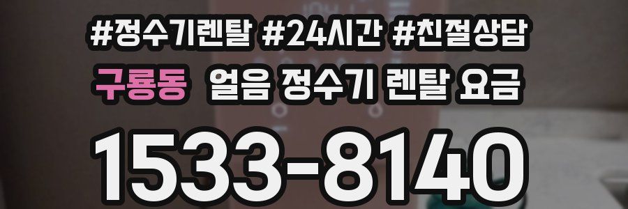 구룡동 얼음 정수기 렌탈 요금