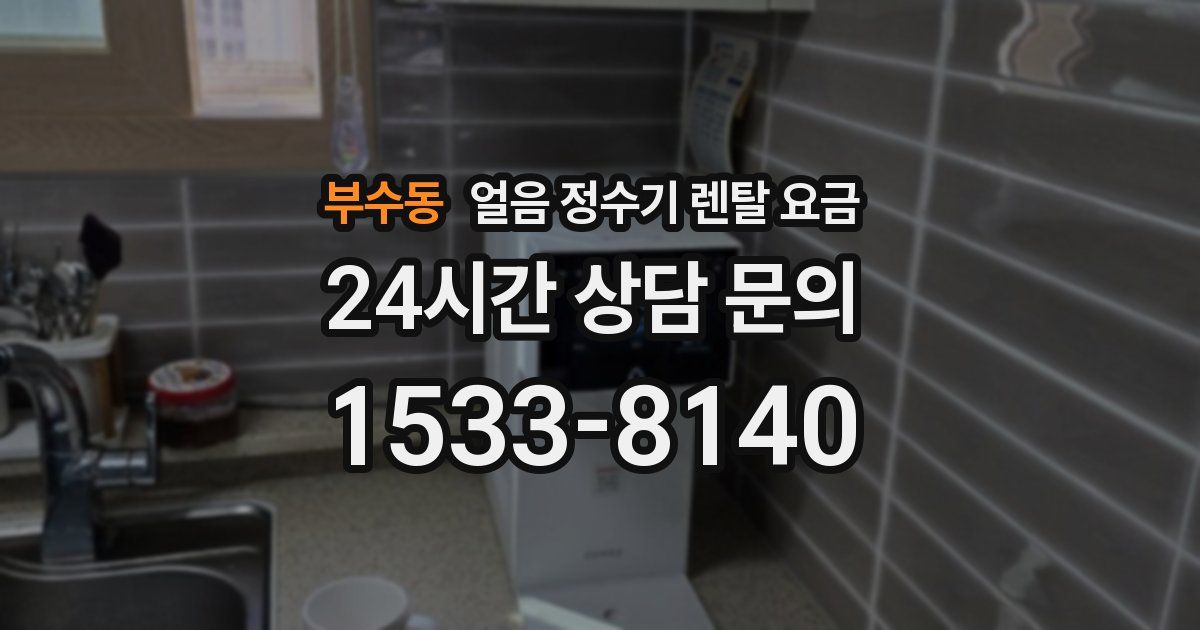 부수동 얼음 정수기 렌탈 요금