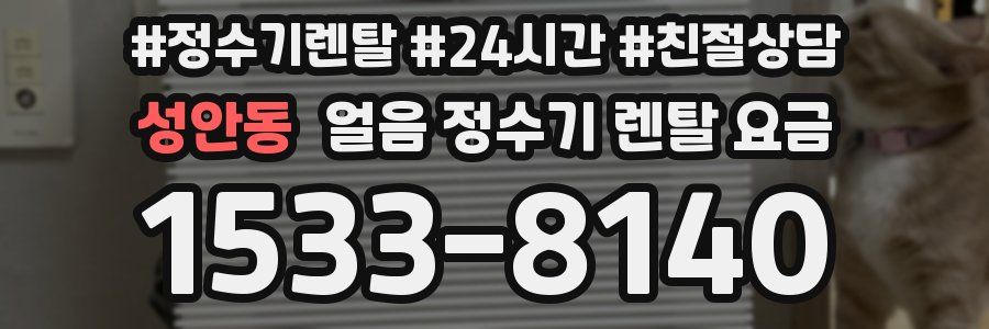 성안동 얼음 정수기 렌탈 요금