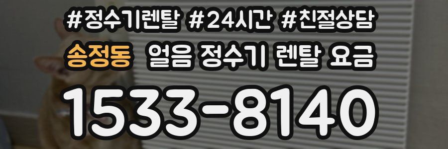 송정동 얼음 정수기 렌탈 요금