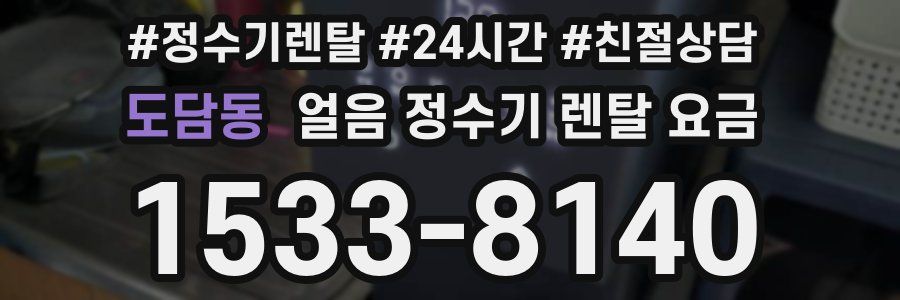 도담동 얼음 정수기 렌탈 요금