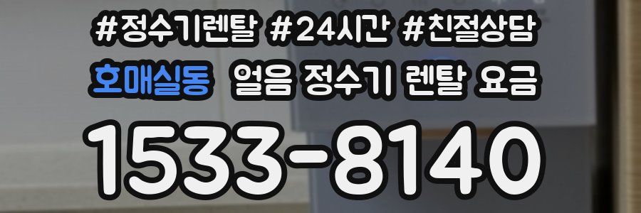 호매실동 얼음 정수기 렌탈 요금