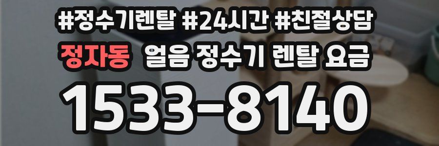 정자동 얼음 정수기 렌탈 요금