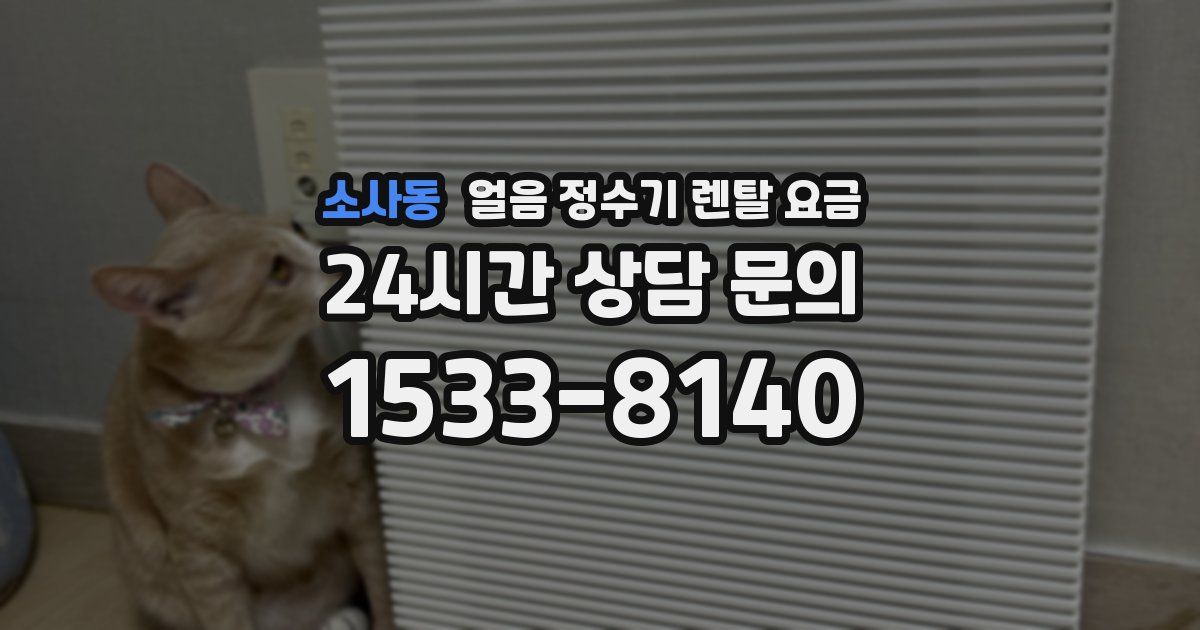 소사동 얼음 정수기 렌탈 요금