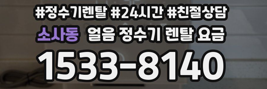 소사동 얼음 정수기 렌탈 요금