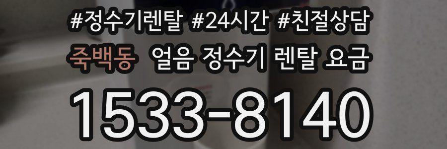 죽백동 얼음 정수기 렌탈 요금