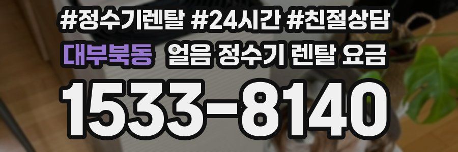 대부북동 얼음 정수기 렌탈 요금