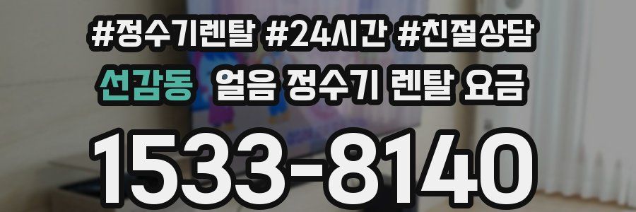 선감동 얼음 정수기 렌탈 요금