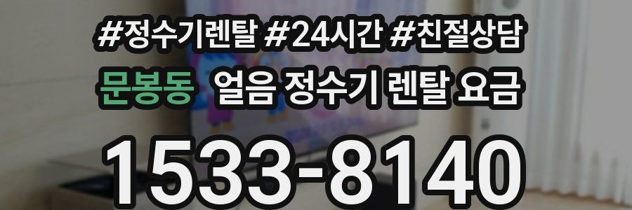 문봉동 얼음 정수기 렌탈 요금