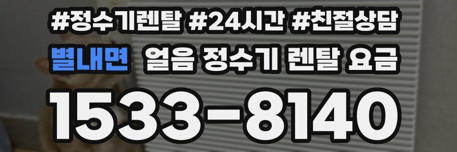 별내면 얼음 정수기 렌탈 요금