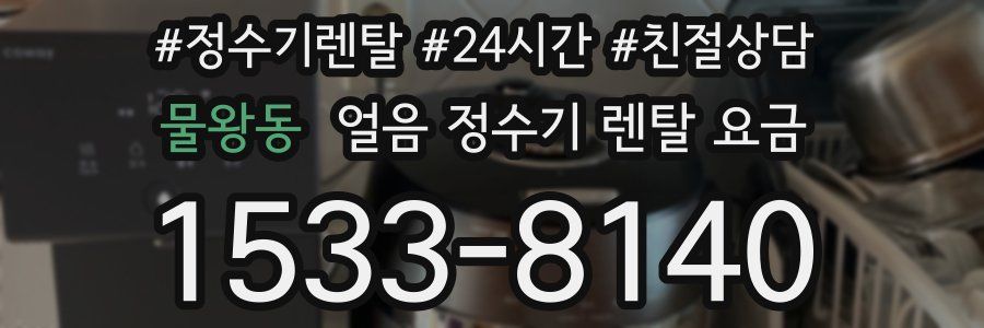 물왕동 얼음 정수기 렌탈 요금