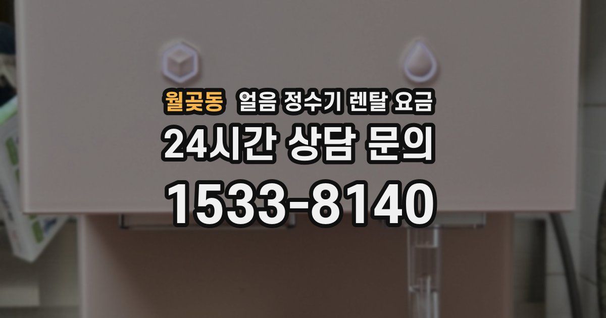월곶동 얼음 정수기 렌탈 요금