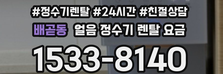 배곧동 얼음 정수기 렌탈 요금