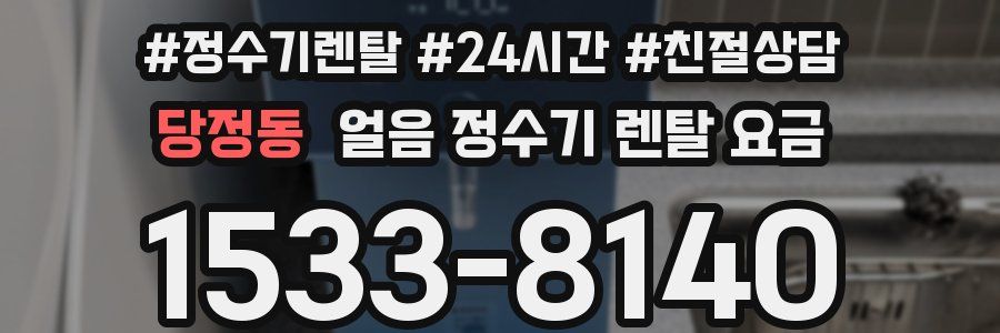 당정동 얼음 정수기 렌탈 요금