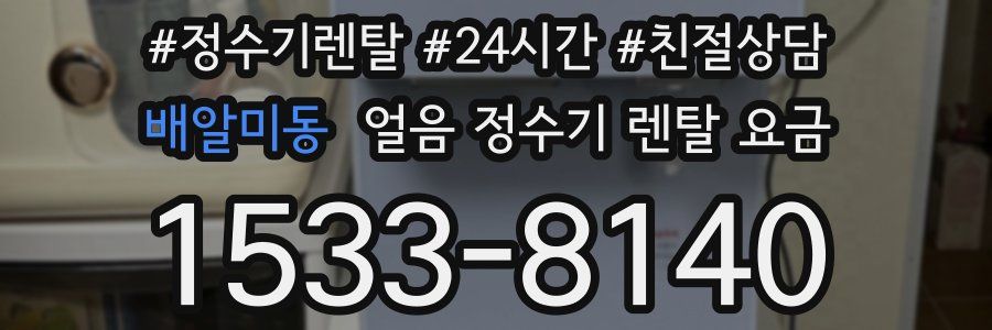 배알미동 얼음 정수기 렌탈 요금