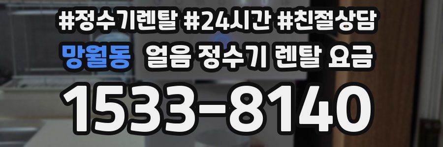 망월동 얼음 정수기 렌탈 요금