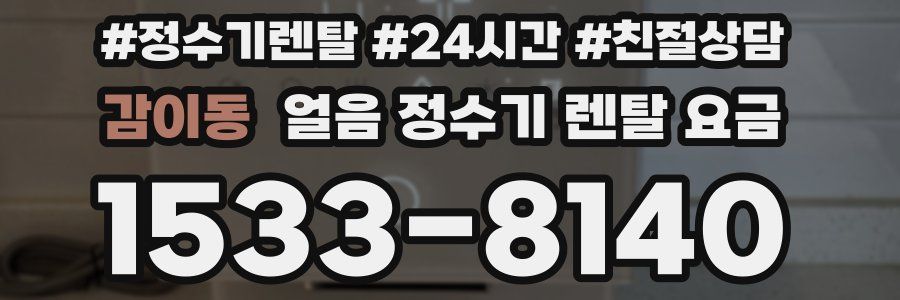 감이동 얼음 정수기 렌탈 요금