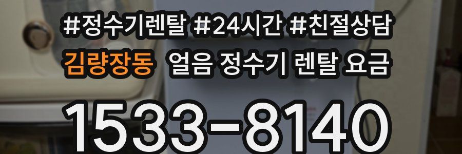 김량장동 얼음 정수기 렌탈 요금