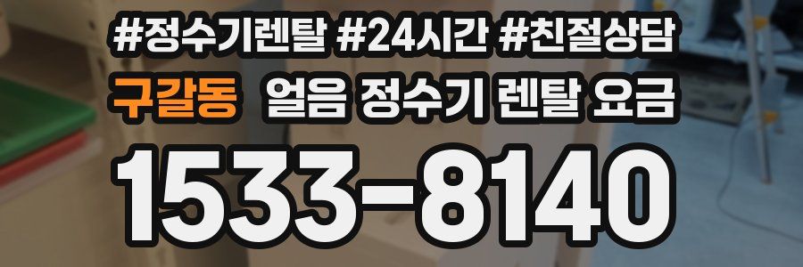 구갈동 얼음 정수기 렌탈 요금