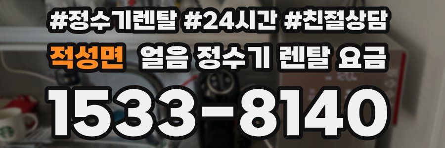 적성면 얼음 정수기 렌탈 요금