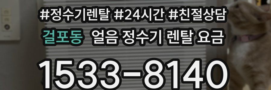 걸포동 얼음 정수기 렌탈 요금