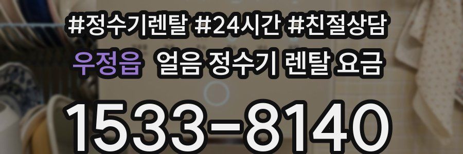 우정읍 얼음 정수기 렌탈 요금