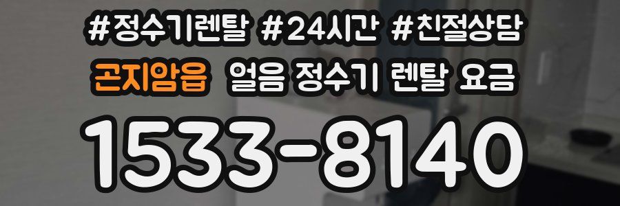 곤지암읍 얼음 정수기 렌탈 요금