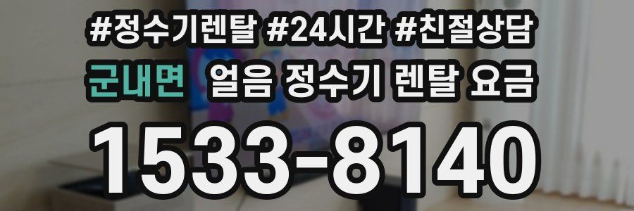 군내면 얼음 정수기 렌탈 요금