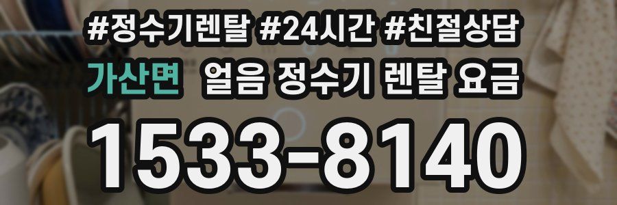 가산면 얼음 정수기 렌탈 요금