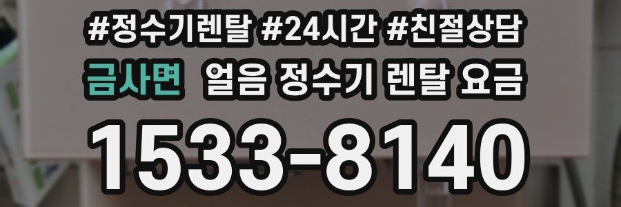 금사면 얼음 정수기 렌탈 요금