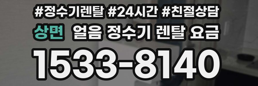 상면 얼음 정수기 렌탈 요금