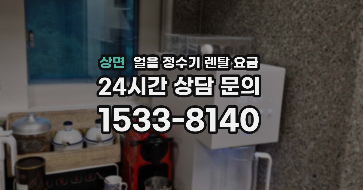 상면 얼음 정수기 렌탈 요금