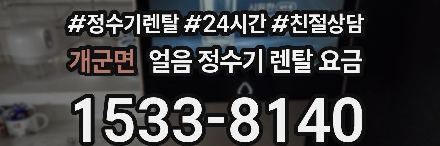 개군면 얼음 정수기 렌탈 요금