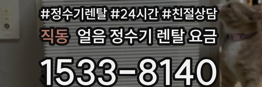 직동 얼음 정수기 렌탈 요금