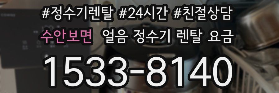 수안보면 얼음 정수기 렌탈 요금