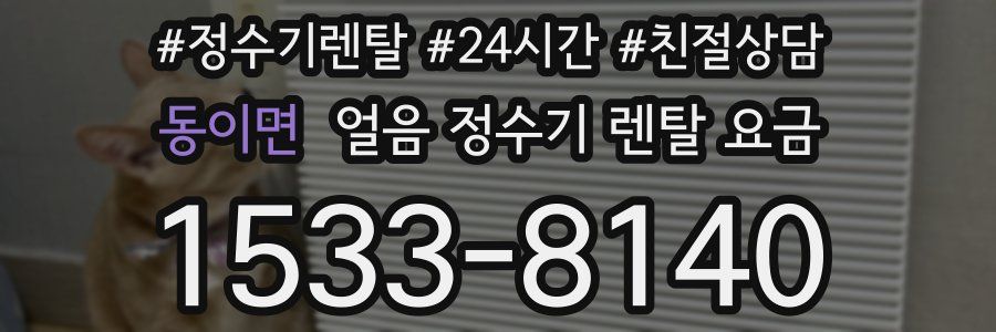 동이면 얼음 정수기 렌탈 요금