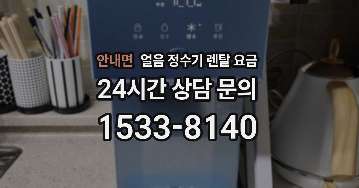 안내면 얼음 정수기 렌탈 요금