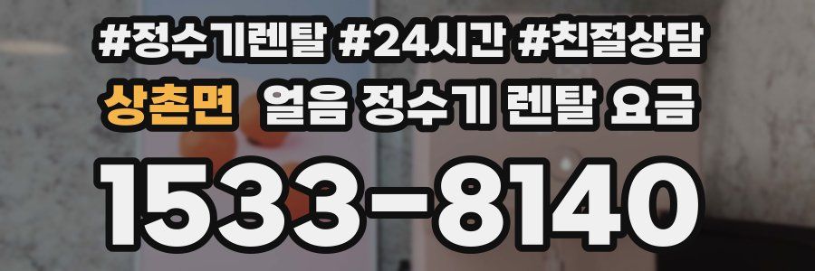 상촌면 얼음 정수기 렌탈 요금