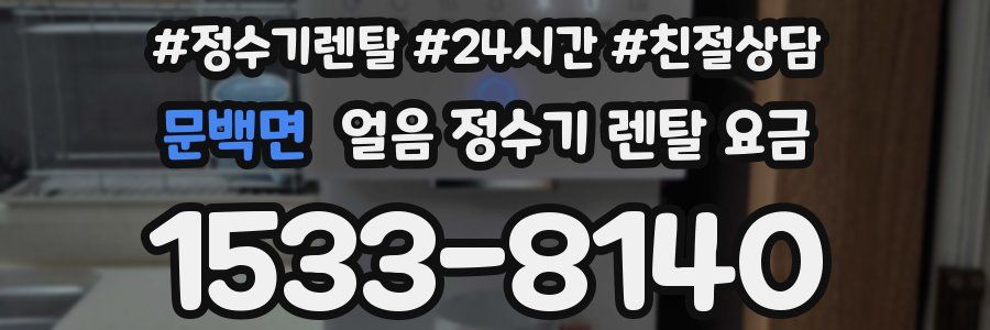 문백면 얼음 정수기 렌탈 요금