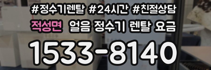 적성면 얼음 정수기 렌탈 요금