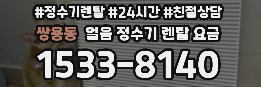 쌍용동 얼음 정수기 렌탈 요금