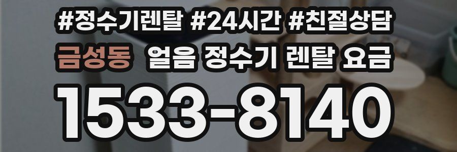 금성동 얼음 정수기 렌탈 요금