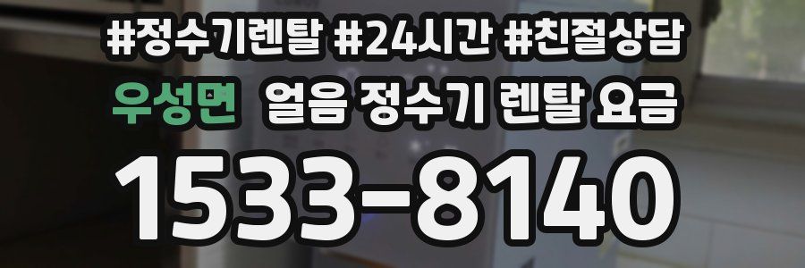우성면 얼음 정수기 렌탈 요금