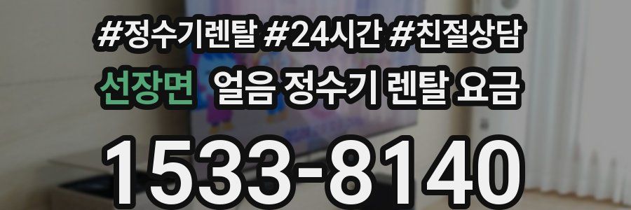 선장면 얼음 정수기 렌탈 요금