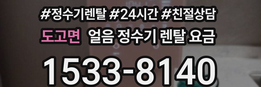 도고면 얼음 정수기 렌탈 요금