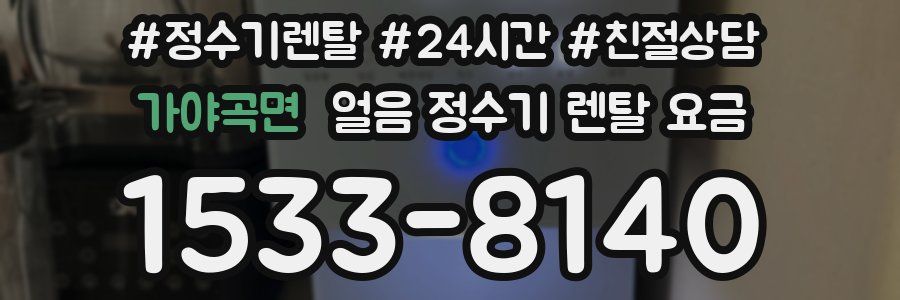 가야곡면 얼음 정수기 렌탈 요금