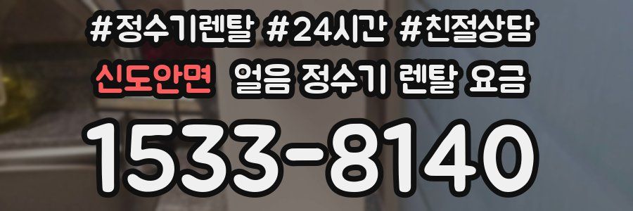 신도안면 얼음 정수기 렌탈 요금