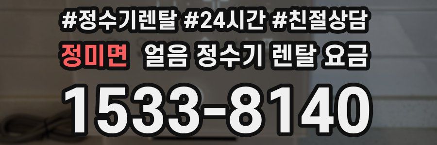정미면 얼음 정수기 렌탈 요금