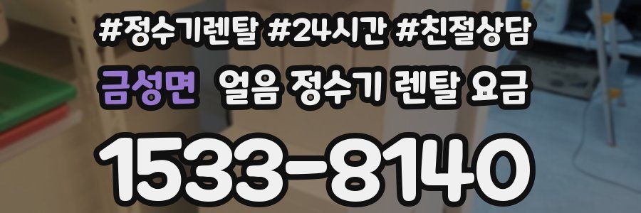 금성면 얼음 정수기 렌탈 요금